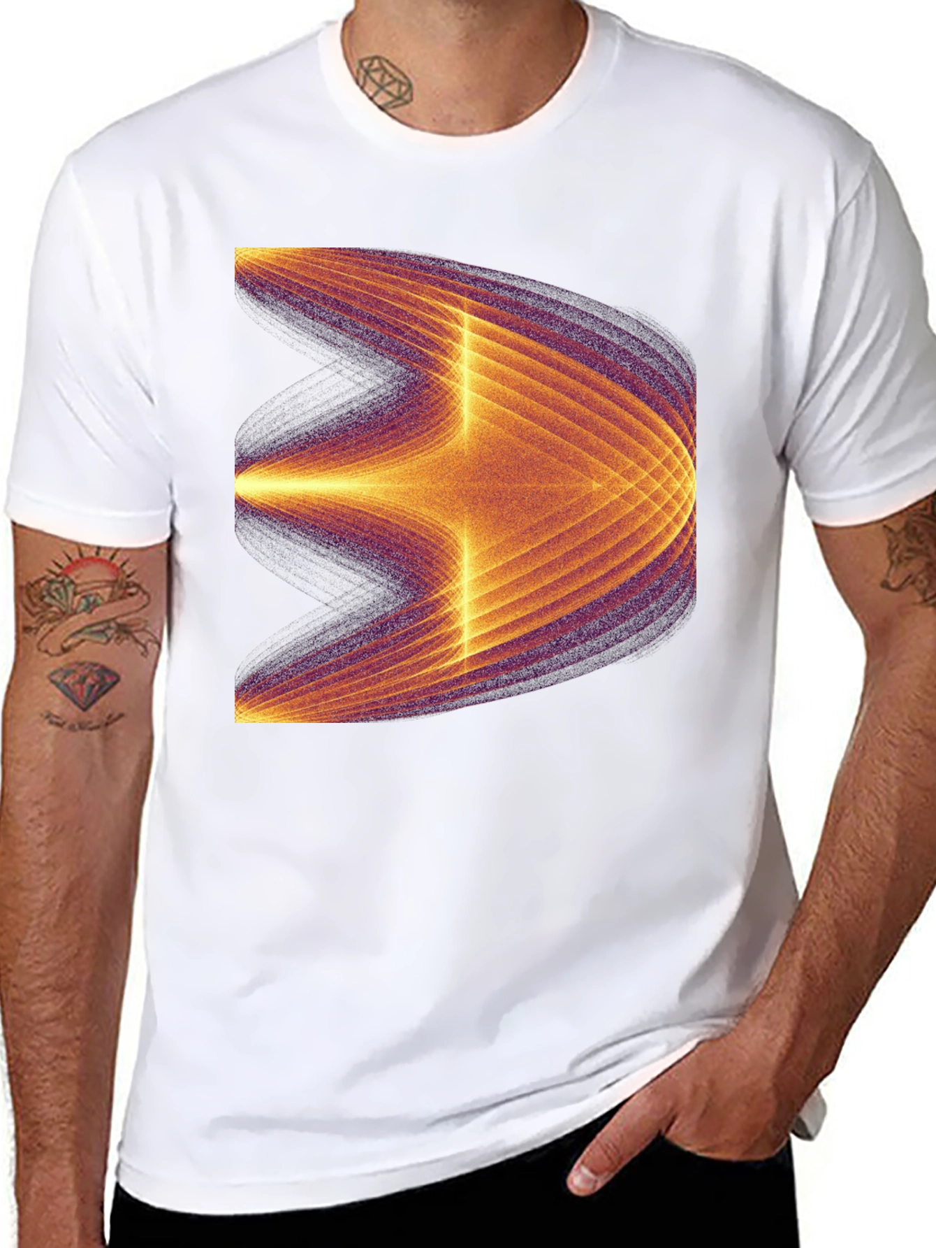Abstract Graphic Tee - Modern Black T-Shirt