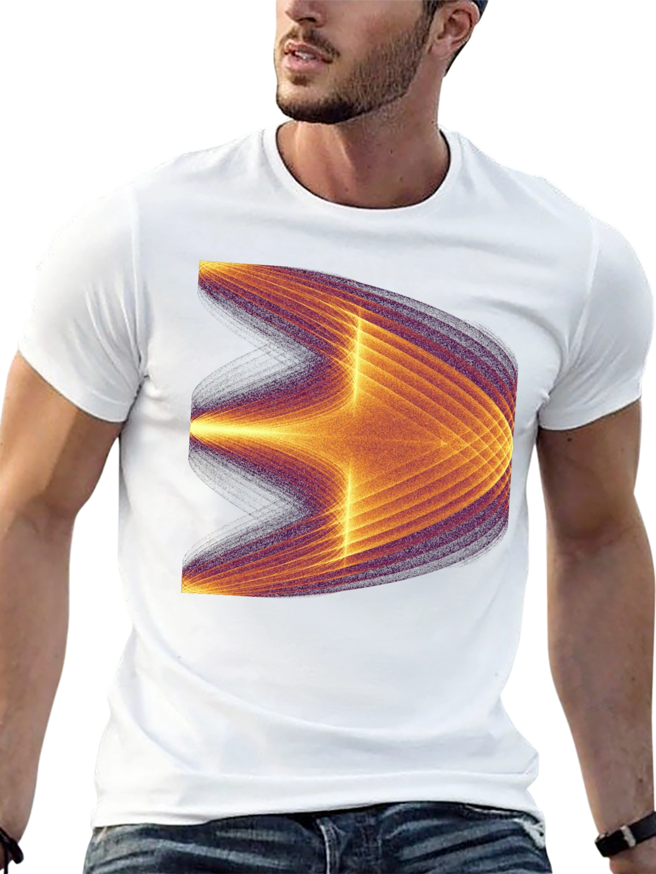 Abstract Graphic Tee - Modern Black T-Shirt