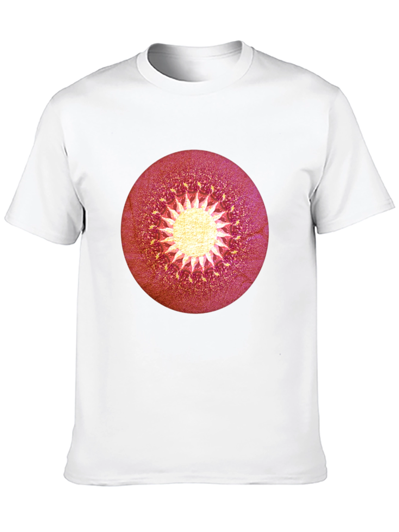 Abstract Sunburst Graphic Black T-Shirt