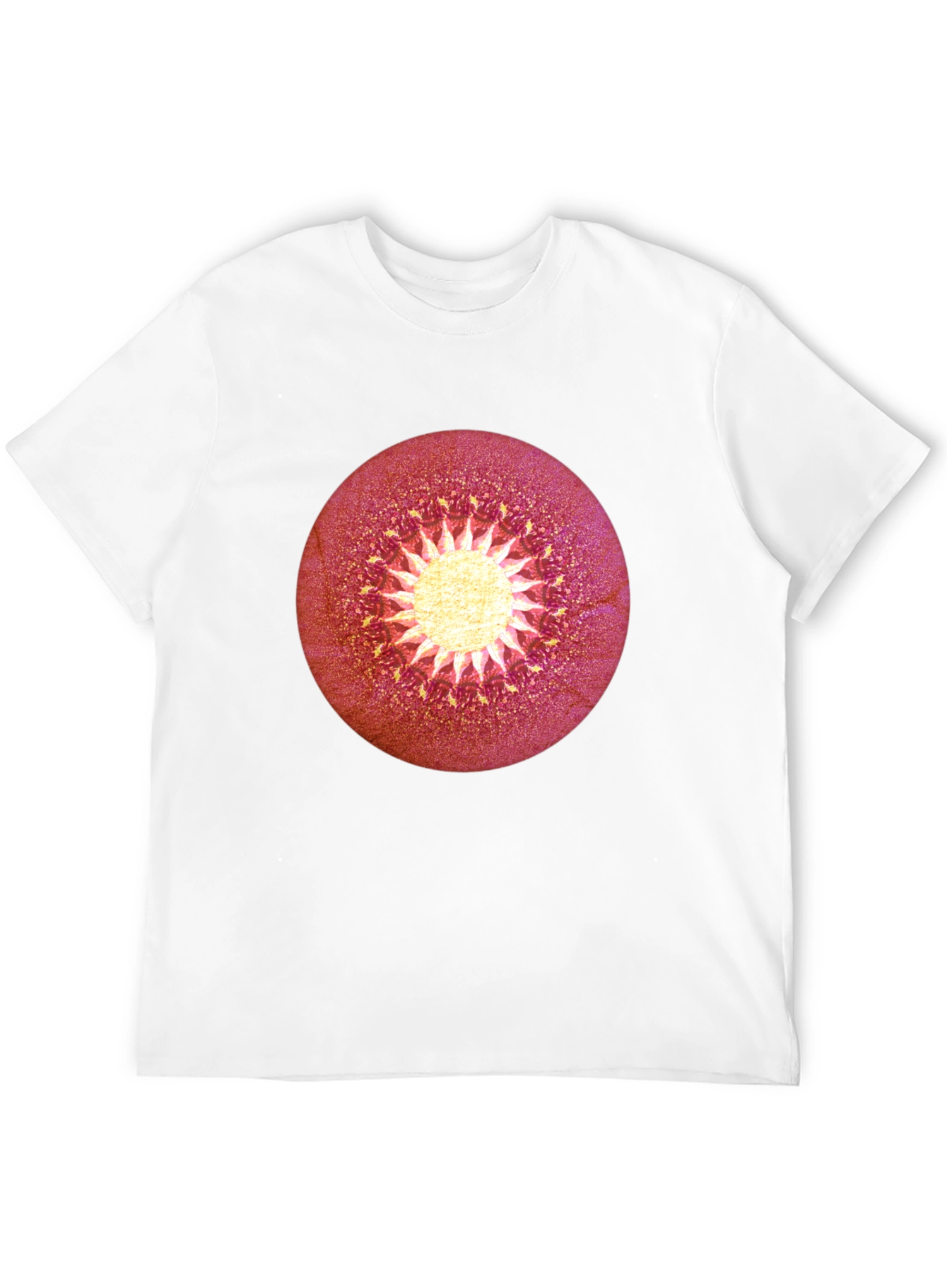 Abstract Sunburst Graphic Black T-Shirt