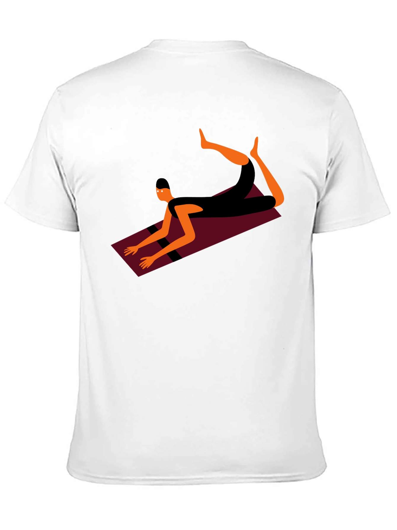 Yoga Pose Graphic Tee - Black Cotton Blend Shirt
