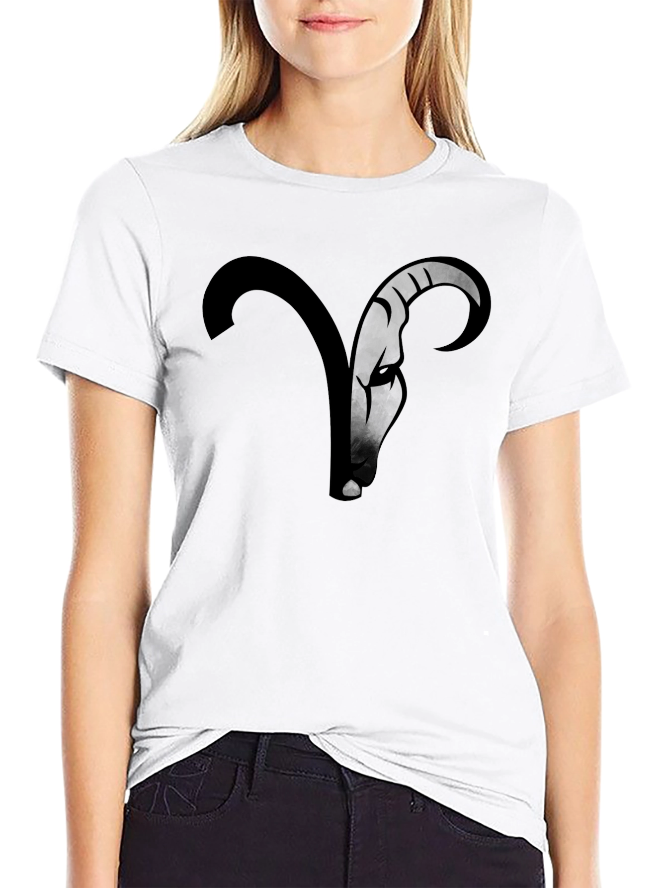 Aries Zodiac Graphic Print T-Shirt