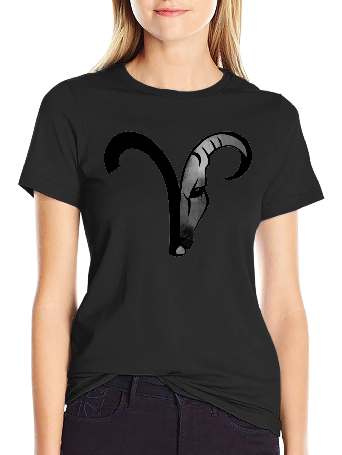 Aries Zodiac Graphic Print T-Shirt