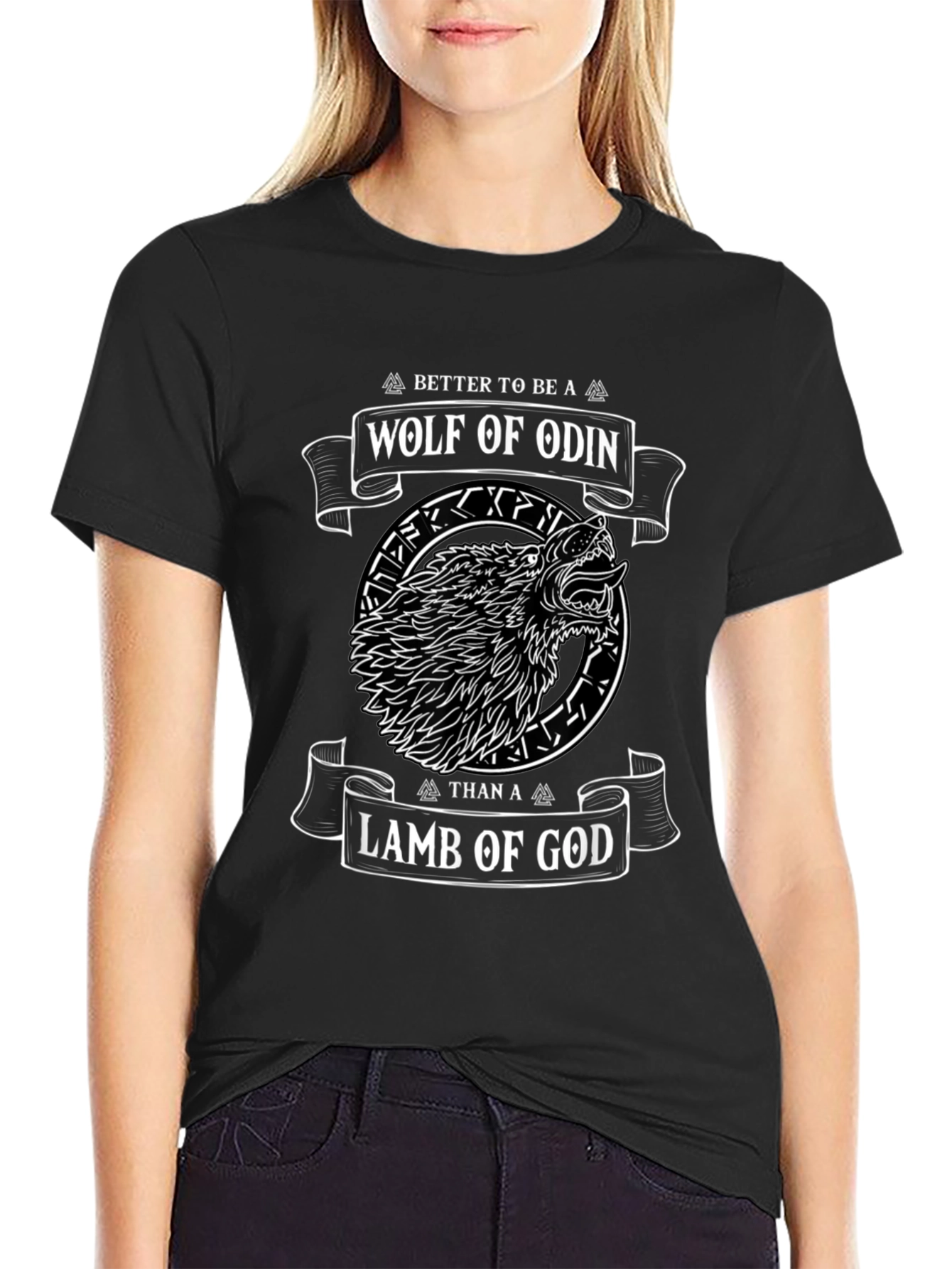 Wolf of Odin Graphic T-Shirt - Viking Design