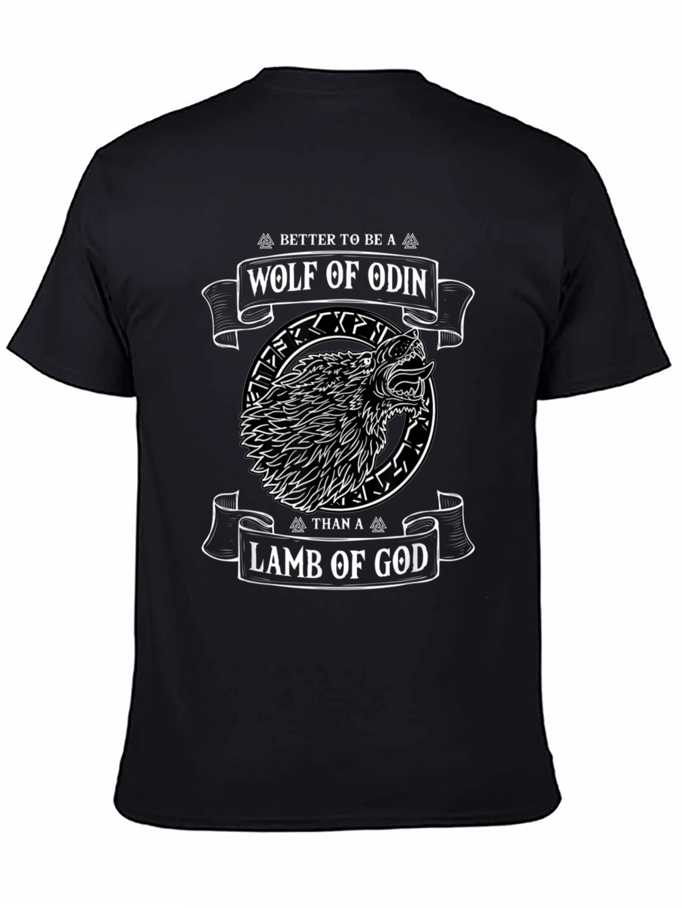 Wolf of Odin Graphic T-Shirt - Viking Design