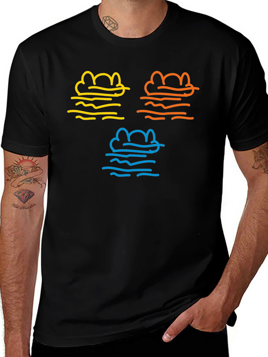 Abstract Weather Graphic Tee - Black