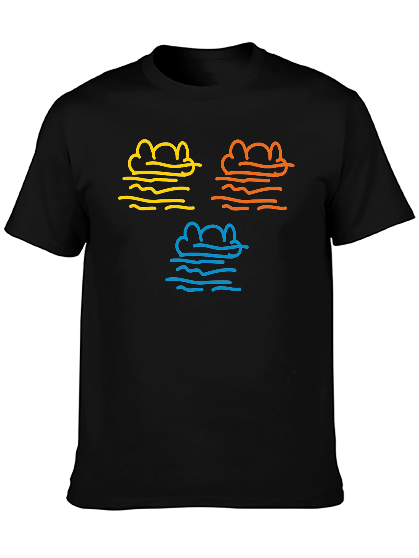 Abstract Weather Graphic Tee - Black