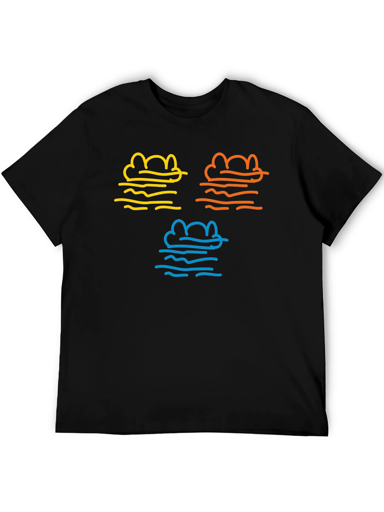 Abstract Weather Graphic Tee - Black