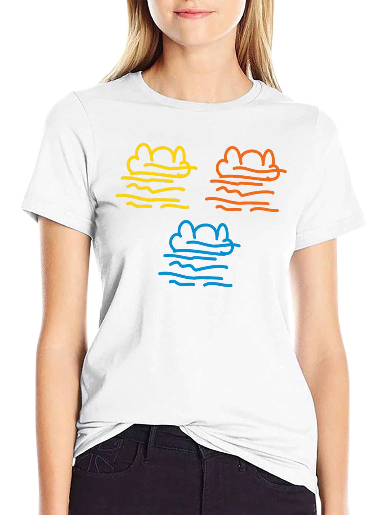 Abstract Weather Graphic Tee - Black
