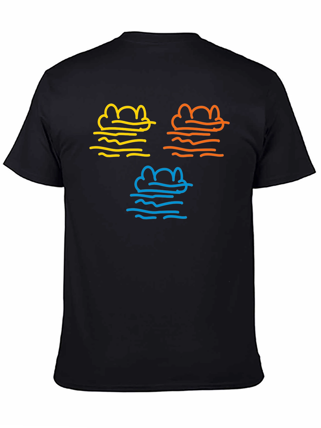 Abstract Weather Graphic Tee - Black