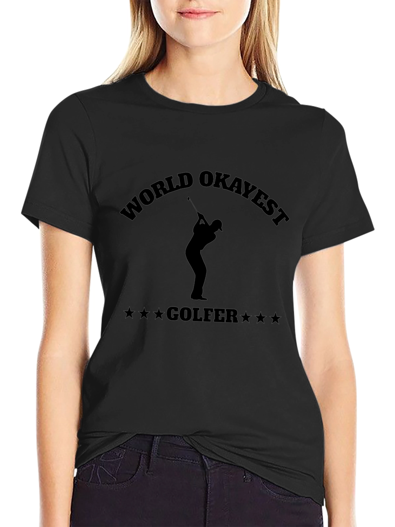 World Okayest Golfer T-Shirt - Funny Golf Tee