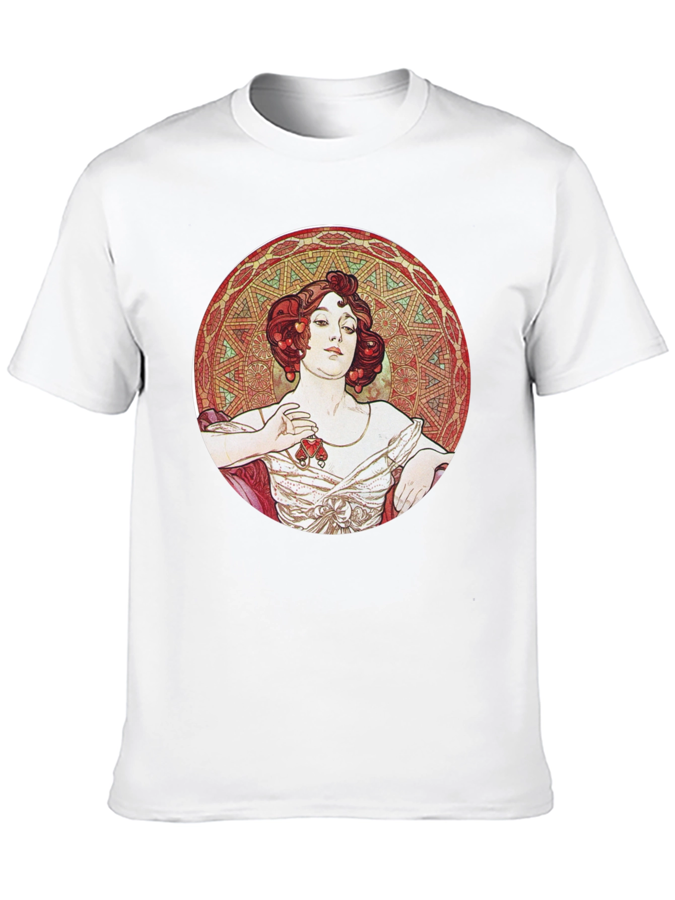 Art Nouveau Lady Graphic Tee - Black