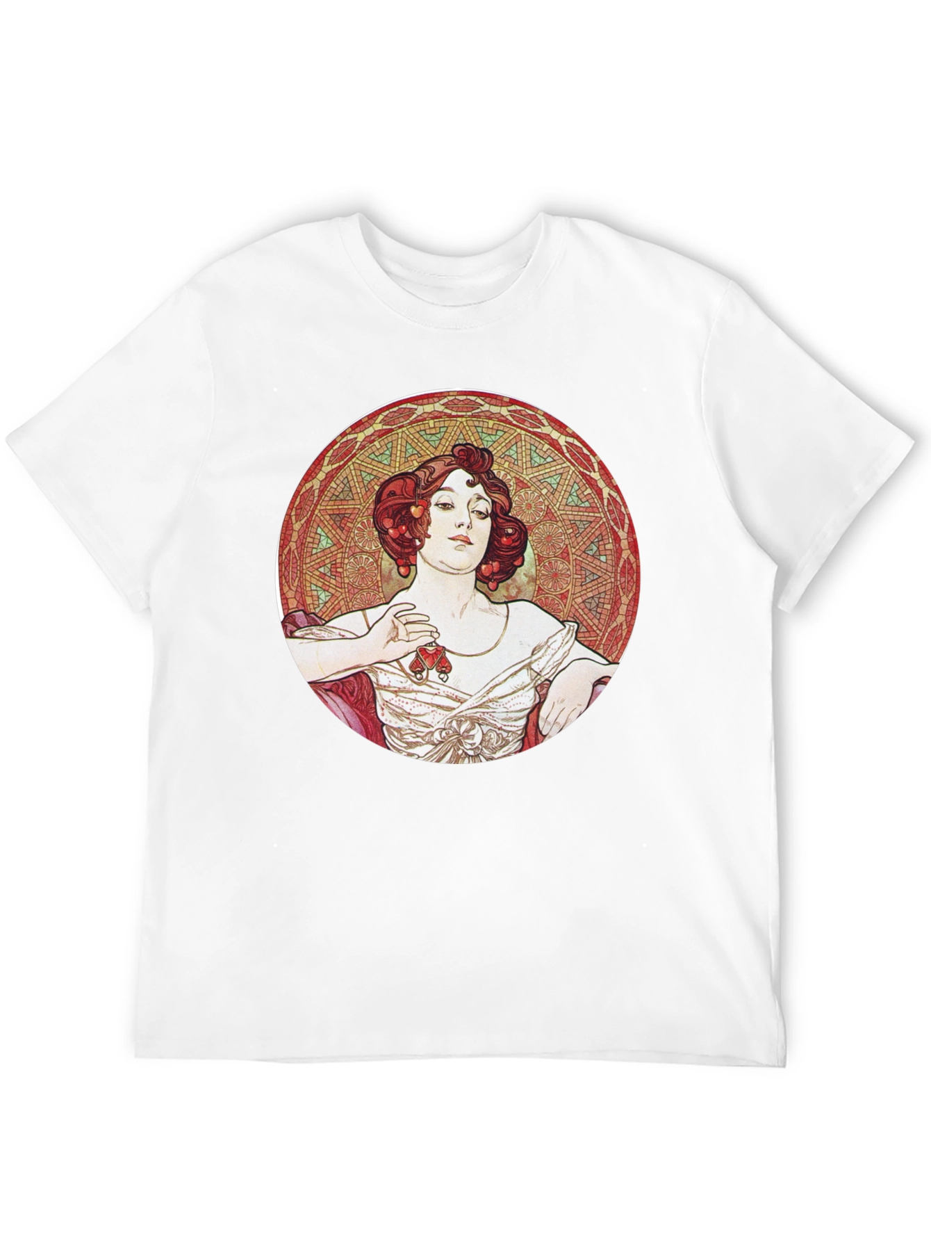 Art Nouveau Lady Graphic Tee - Black