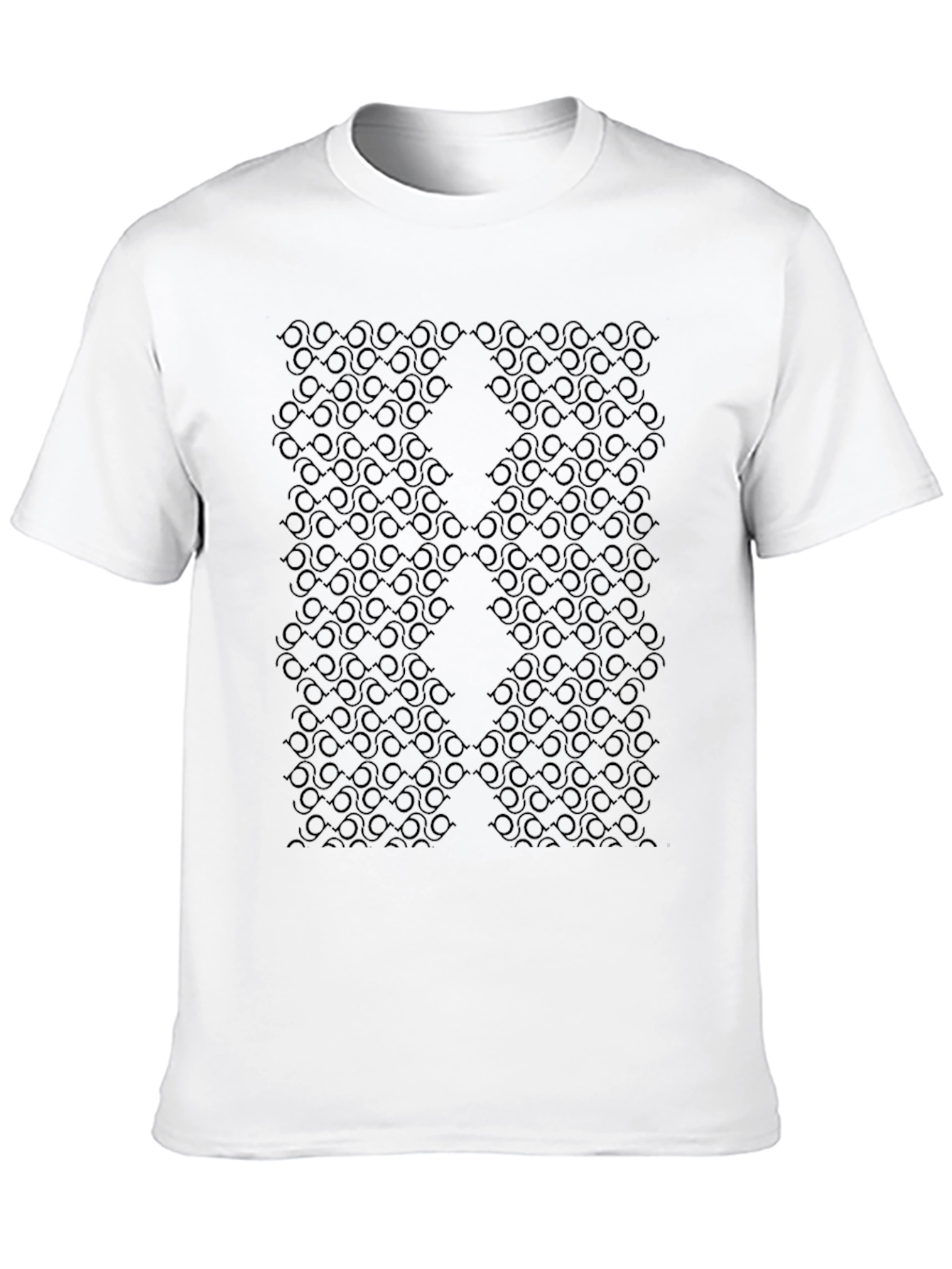 Abstract Pattern Black T-Shirt for Men