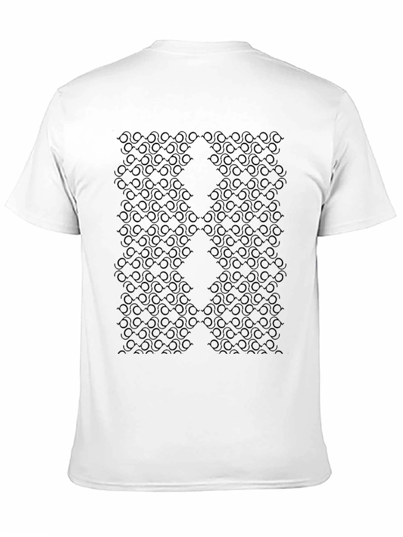 Abstract Pattern Black T-Shirt for Men