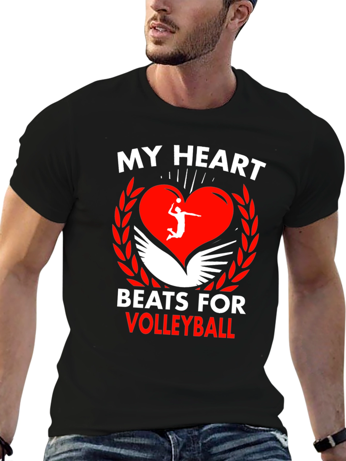 Volleyball Heartbeat Graphic Tee