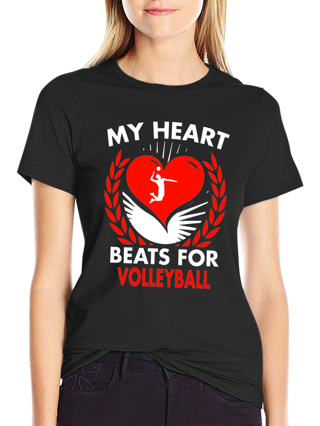 Volleyball Heartbeat Graphic Tee