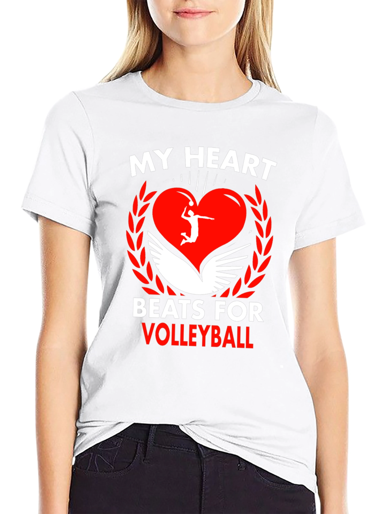 Volleyball Heartbeat Graphic Tee