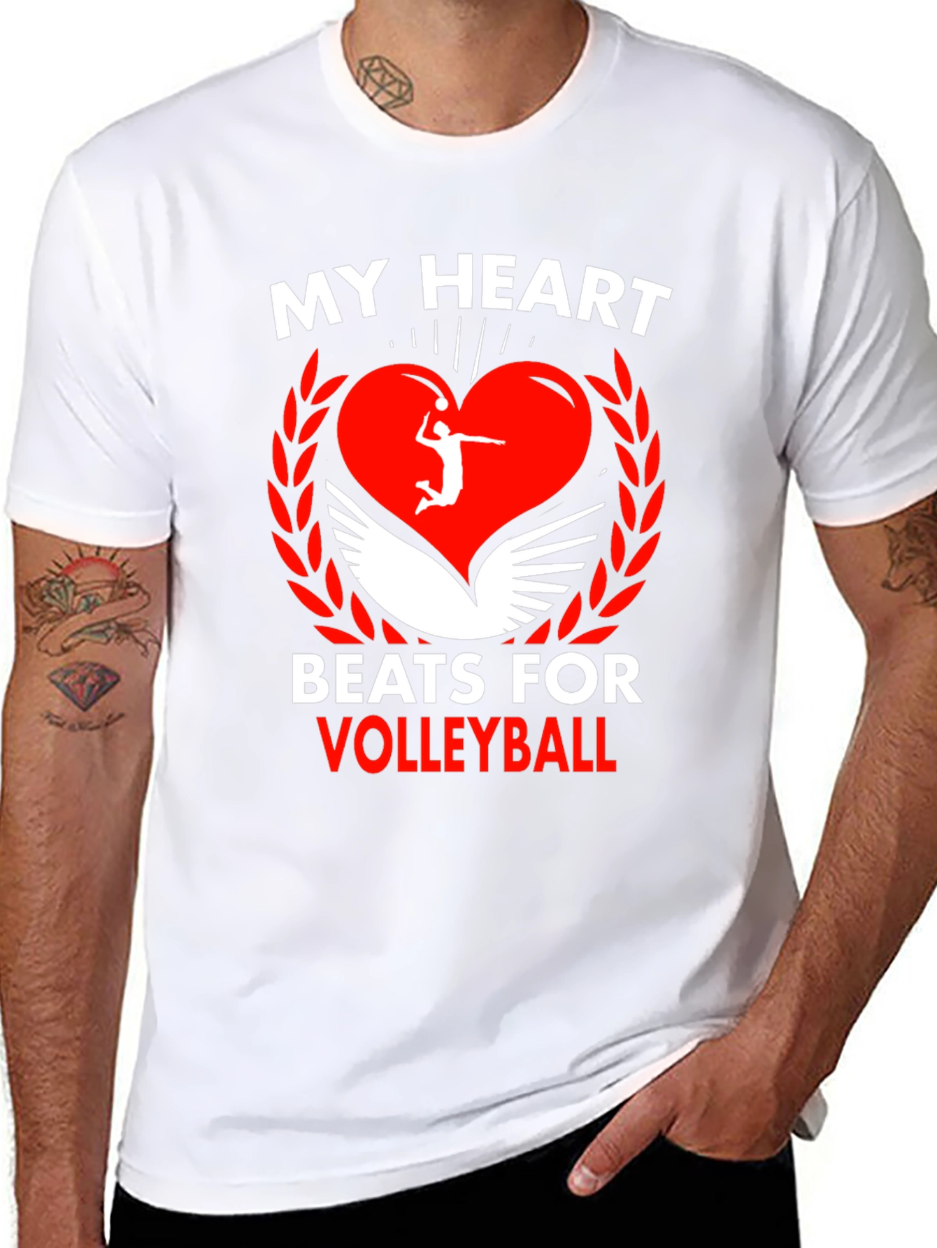Volleyball Heartbeat Graphic Tee