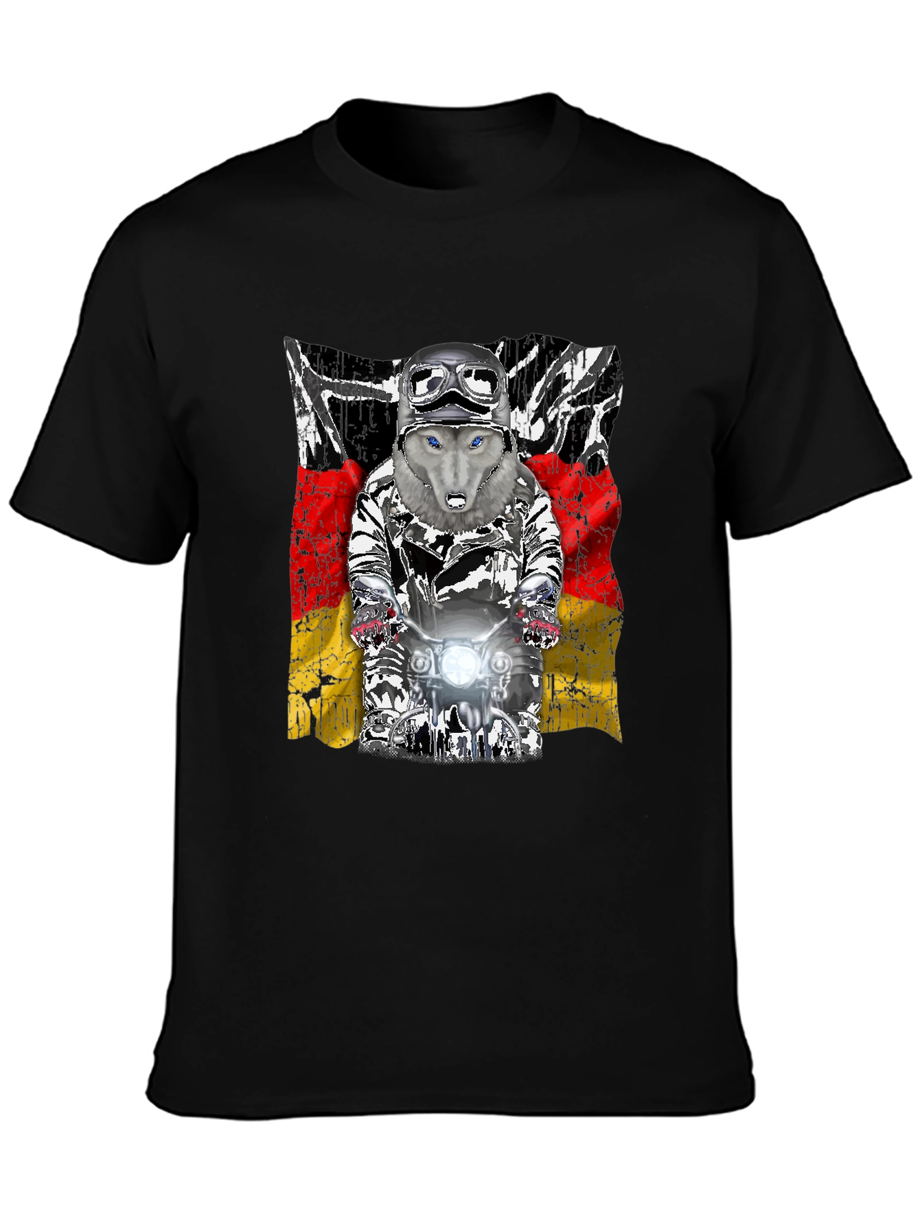 Wolf Rider T-Shirt - German Flag Design