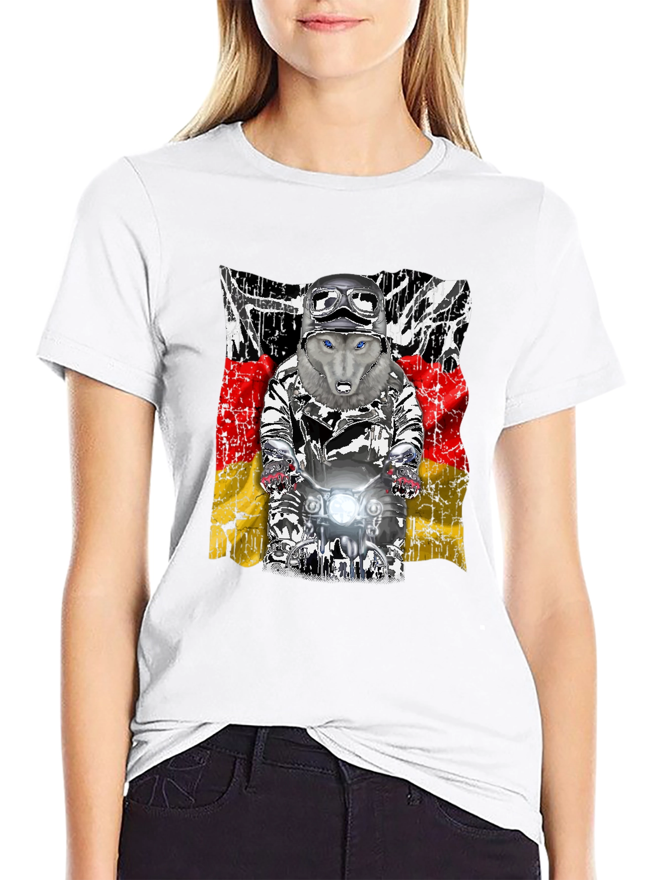 Wolf Rider T-Shirt - German Flag Design