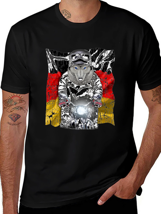 Wolf Rider T-Shirt - German Flag Design