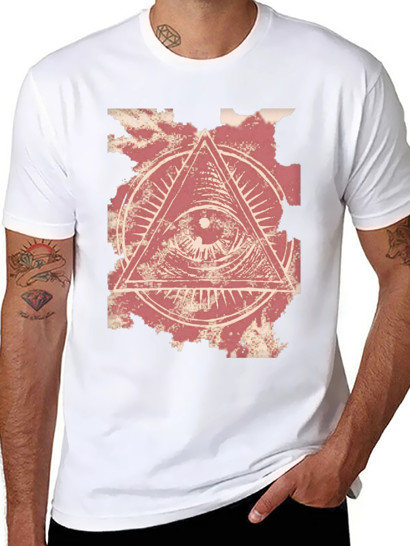 All-Seeing Eye Graphic Tee - Black Cotton T-Shirt