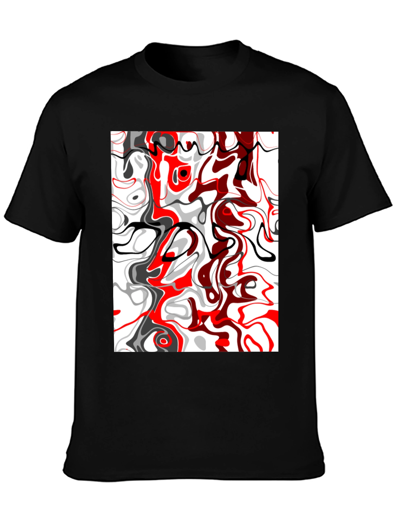 Abstract Swirl Graphic Tee - Modern Art Shirt