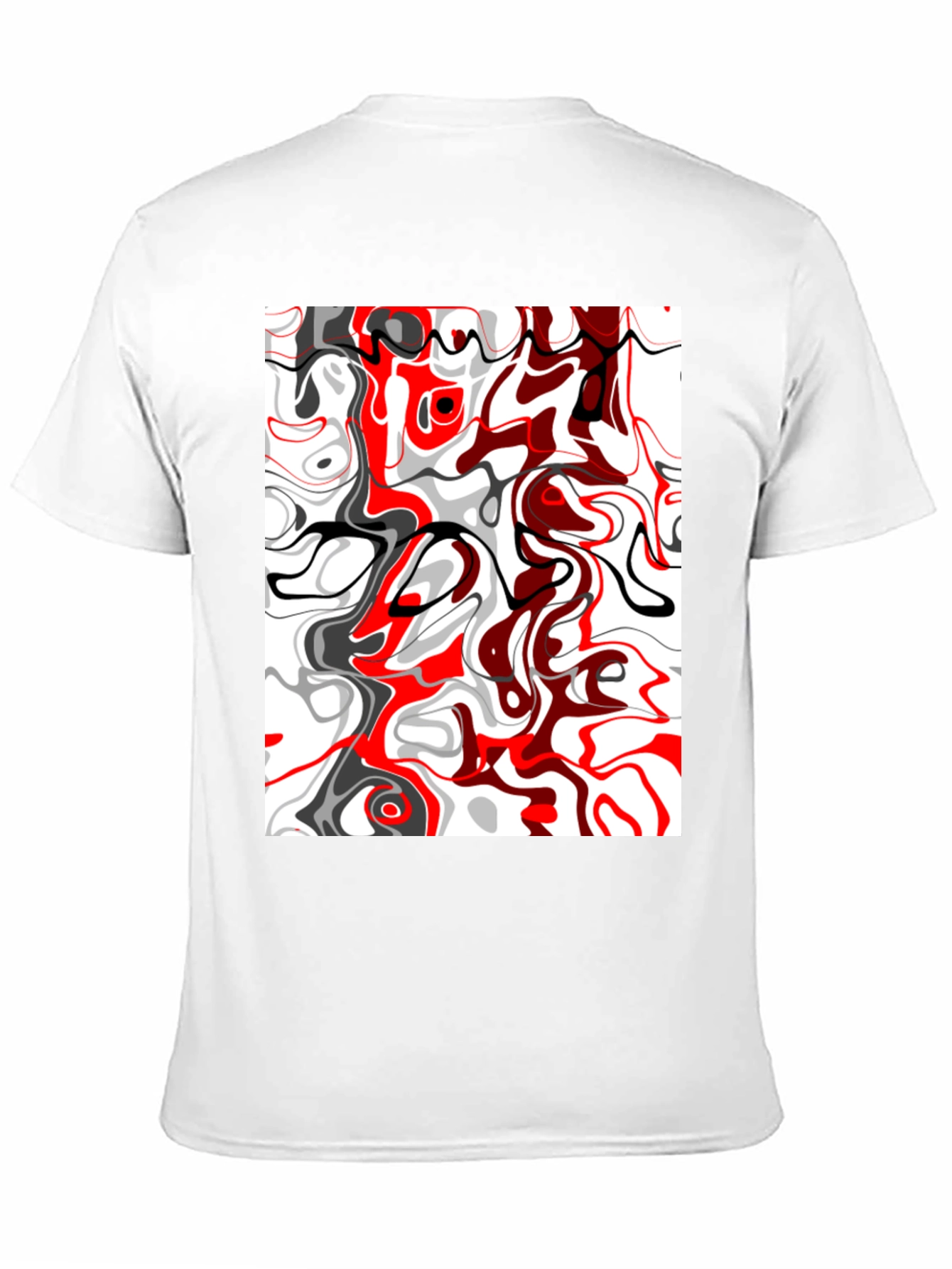 Abstract Swirl Graphic Tee - Modern Art Shirt
