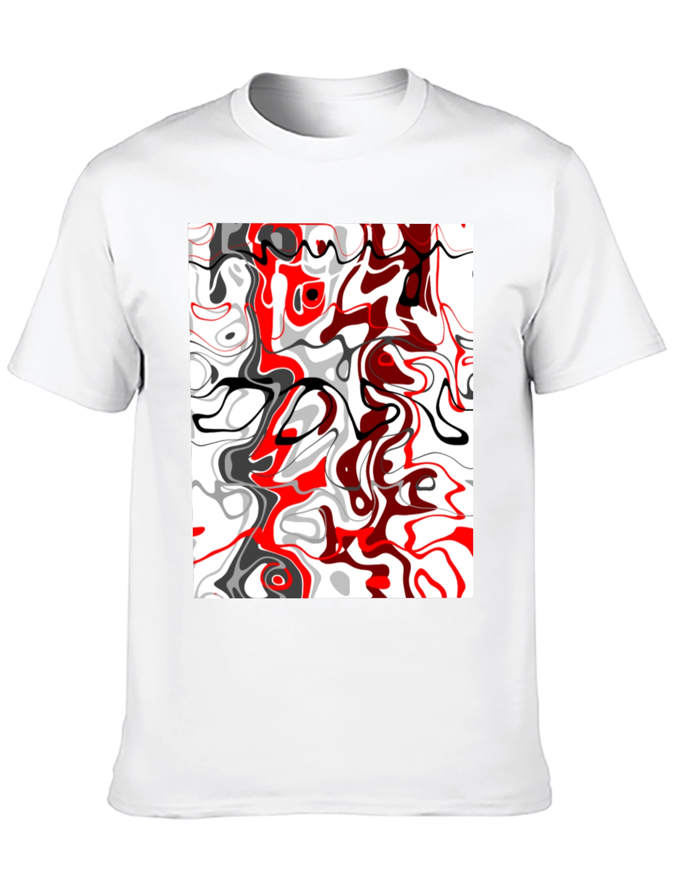 Abstract Swirl Graphic Tee - Modern Art Shirt