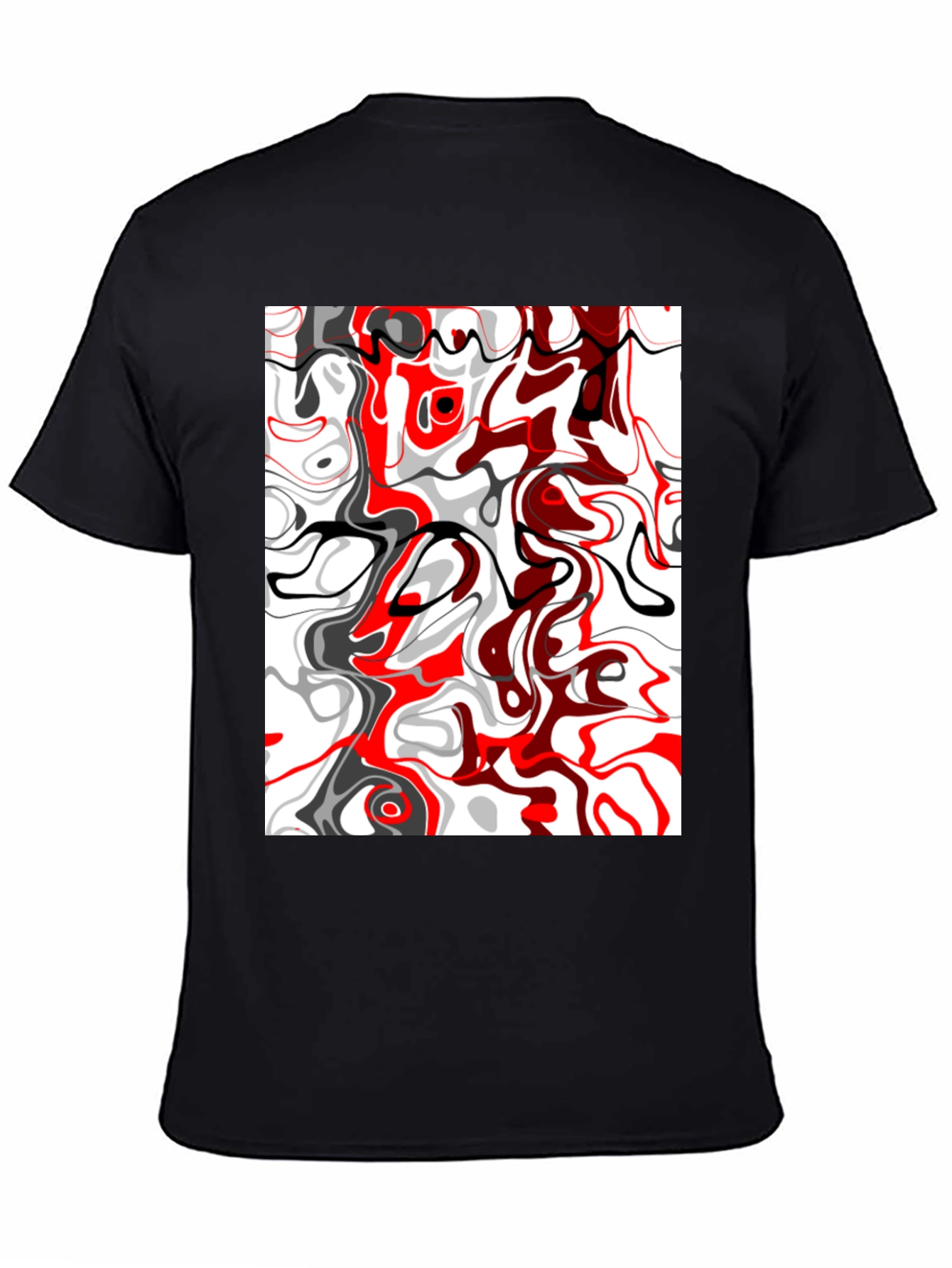 Abstract Swirl Graphic Tee - Modern Art Shirt