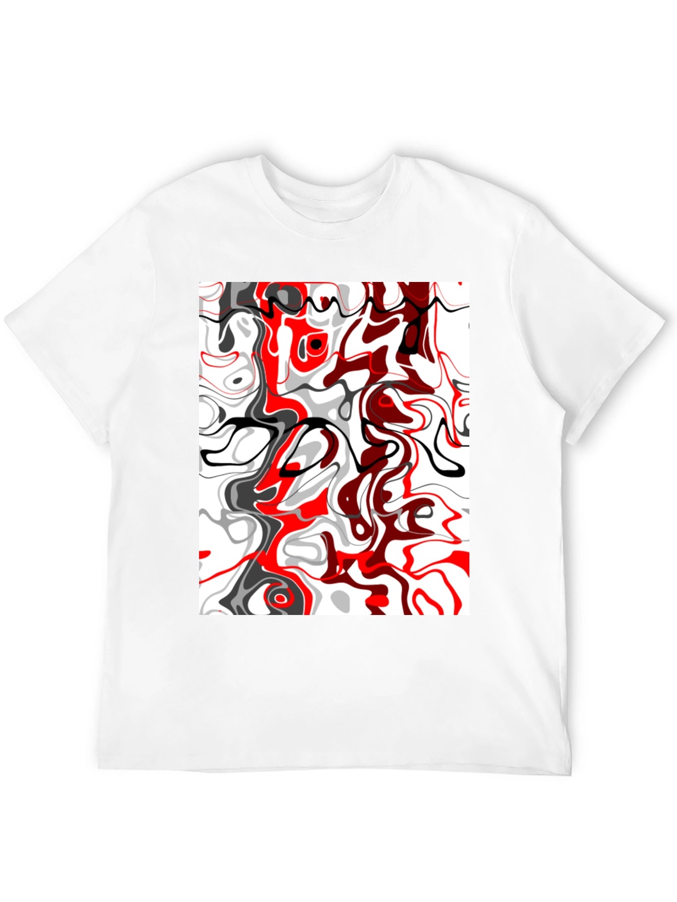 Abstract Swirl Graphic Tee - Modern Art Shirt