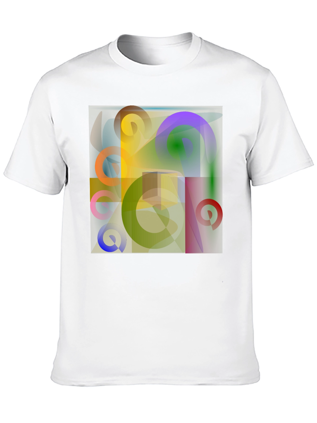 Abstract Geometric Art Print Black T-Shirt