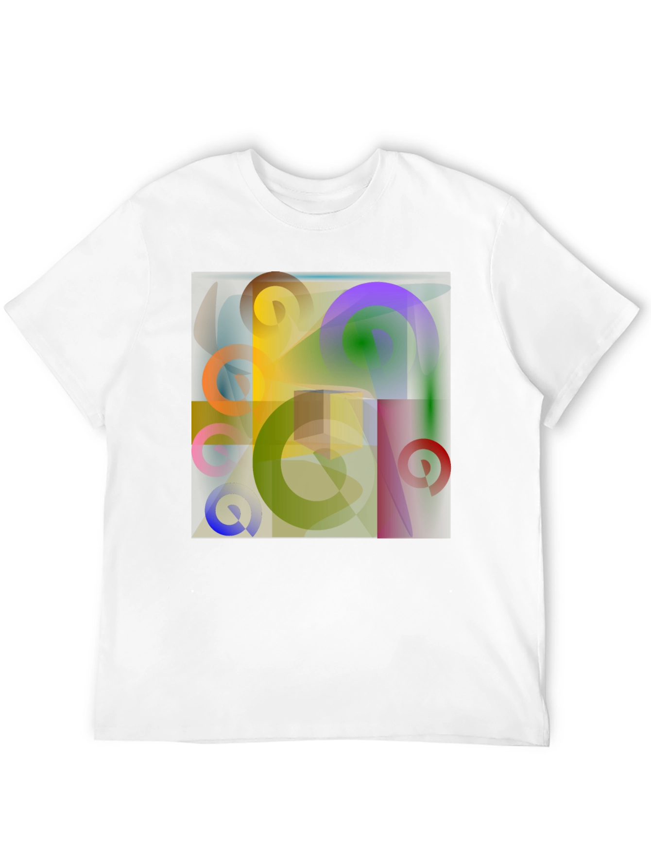 Abstract Geometric Art Print Black T-Shirt