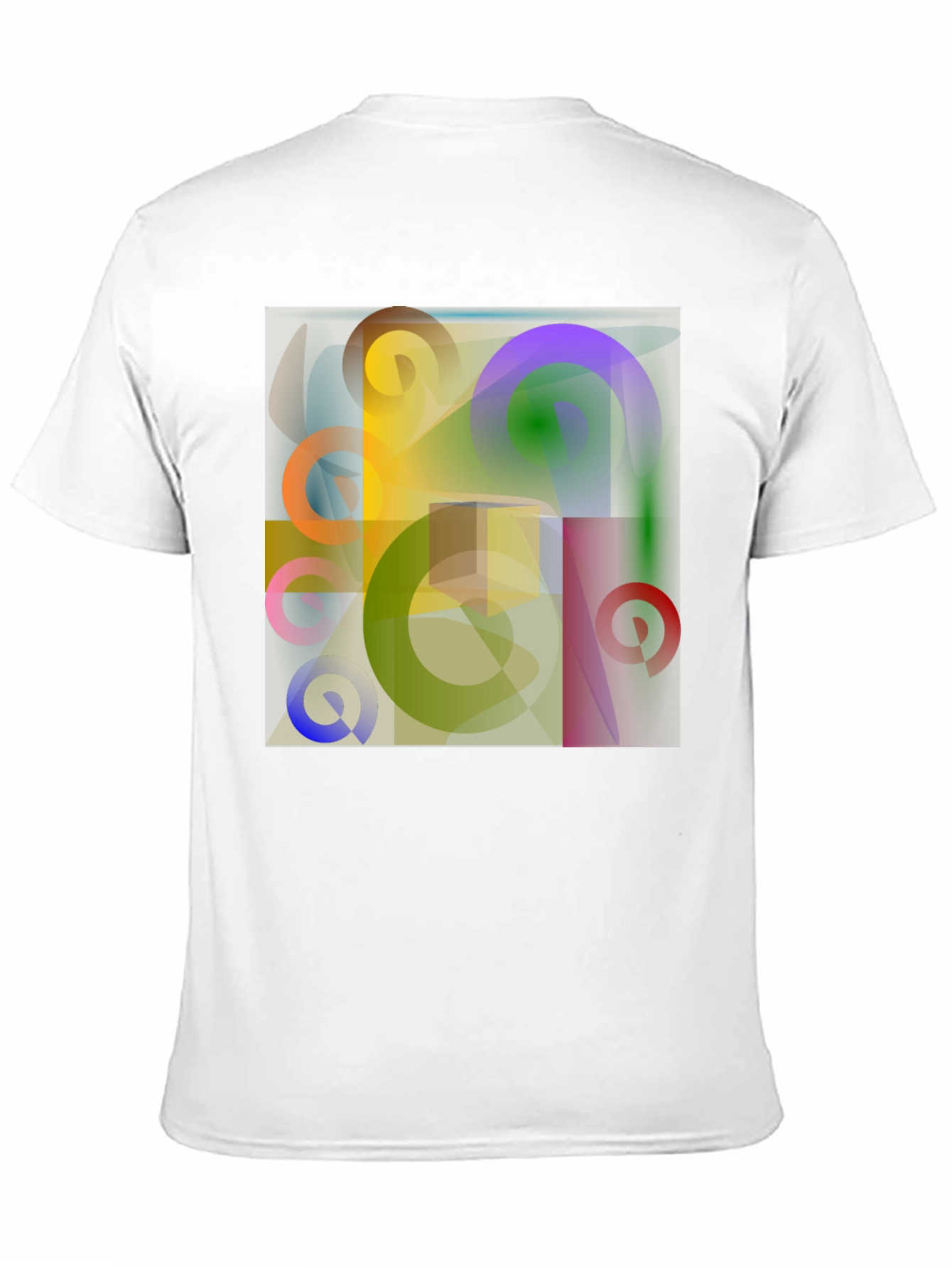 Abstract Geometric Art Print Black T-Shirt