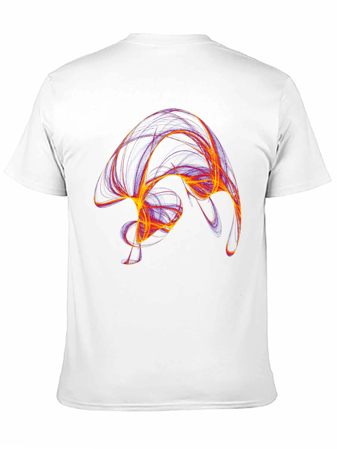 Abstract Swirl Graphic Black T-Shirt