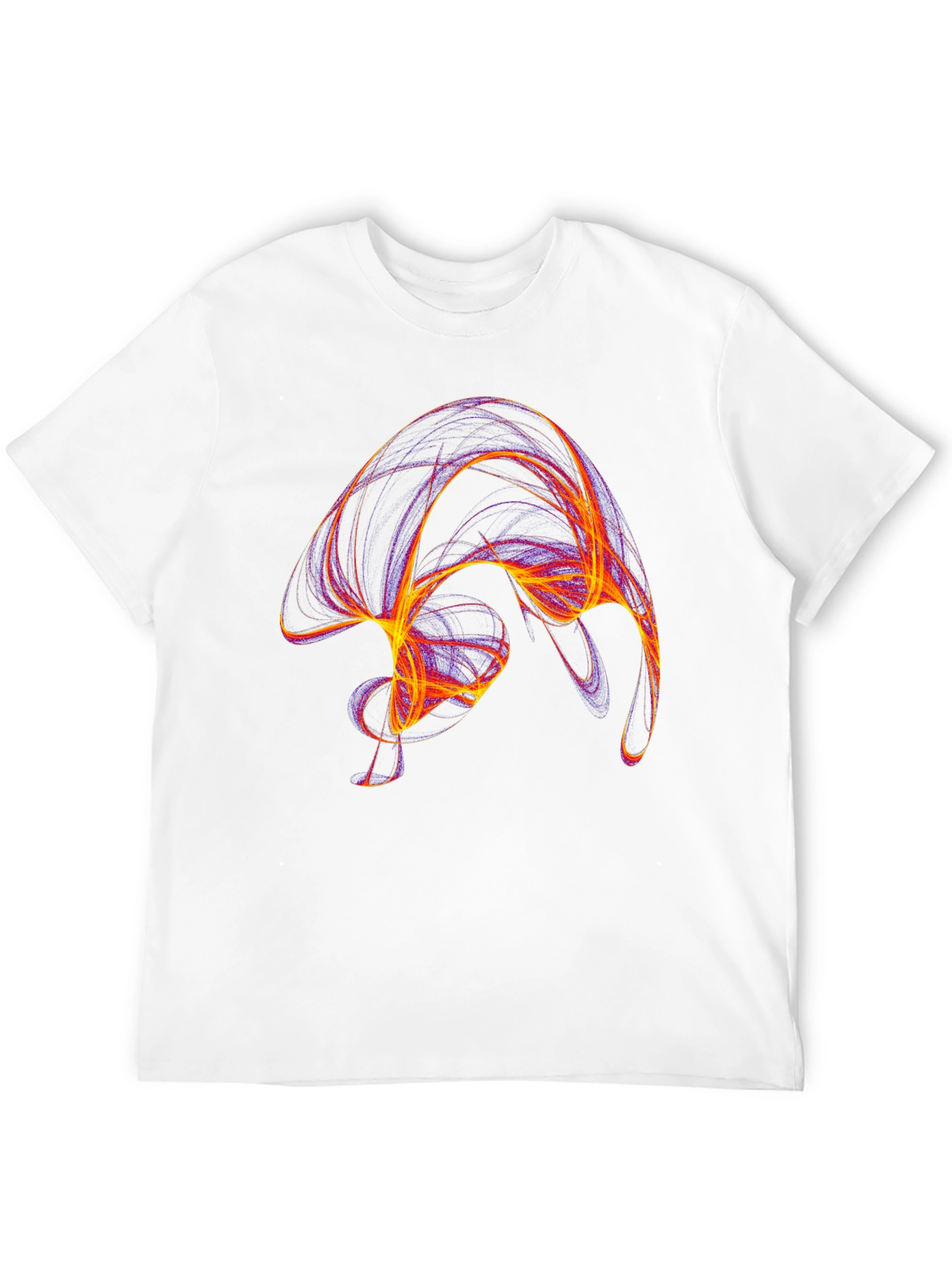 Abstract Swirl Graphic Black T-Shirt