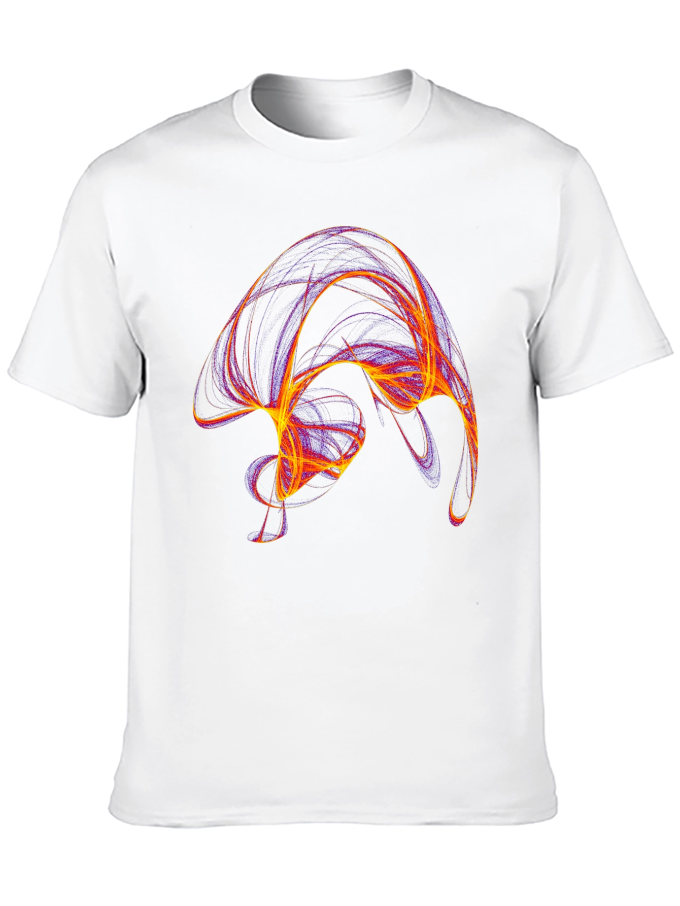 Abstract Swirl Graphic Black T-Shirt
