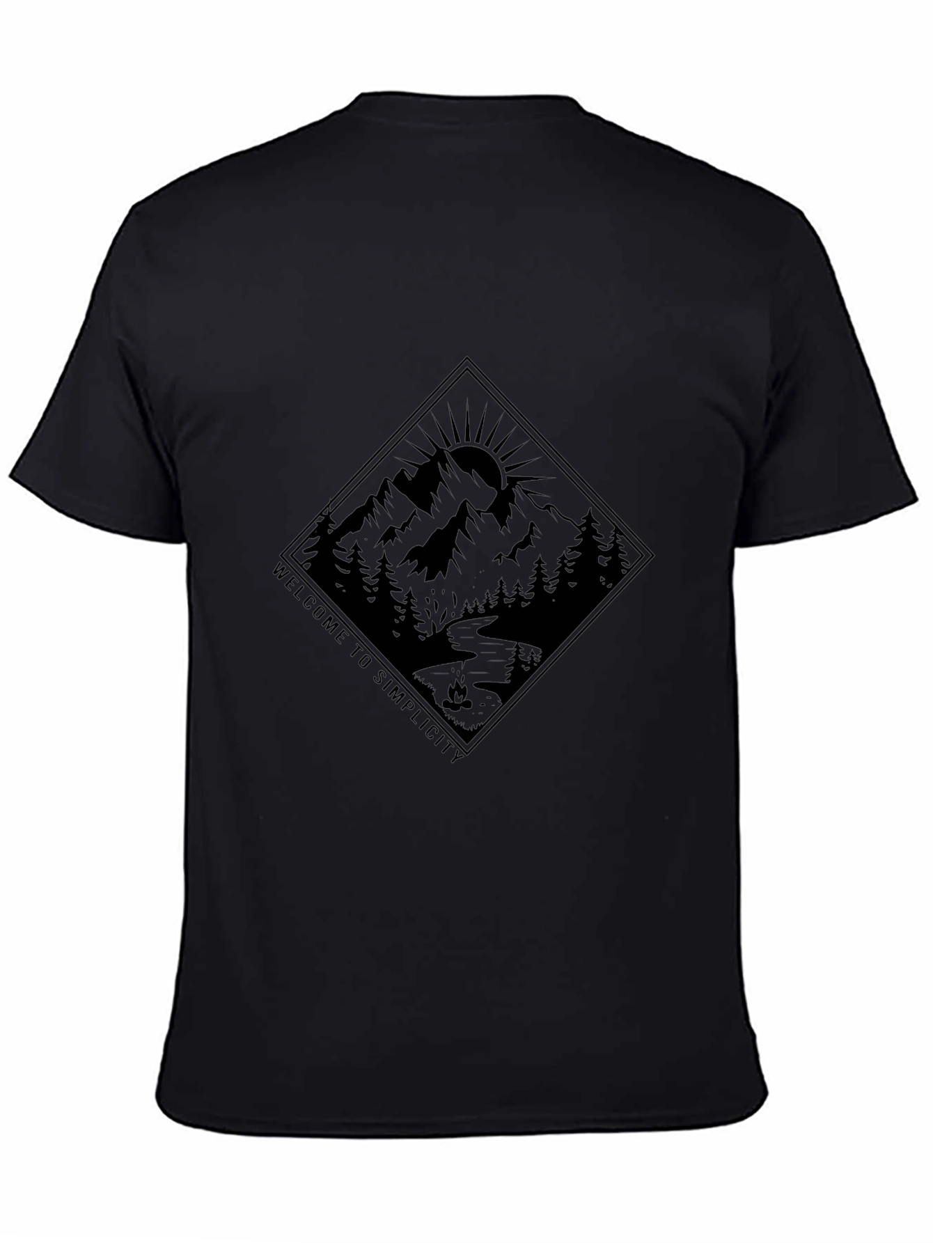 Welcome to Simplicity Graphic Tee - Black