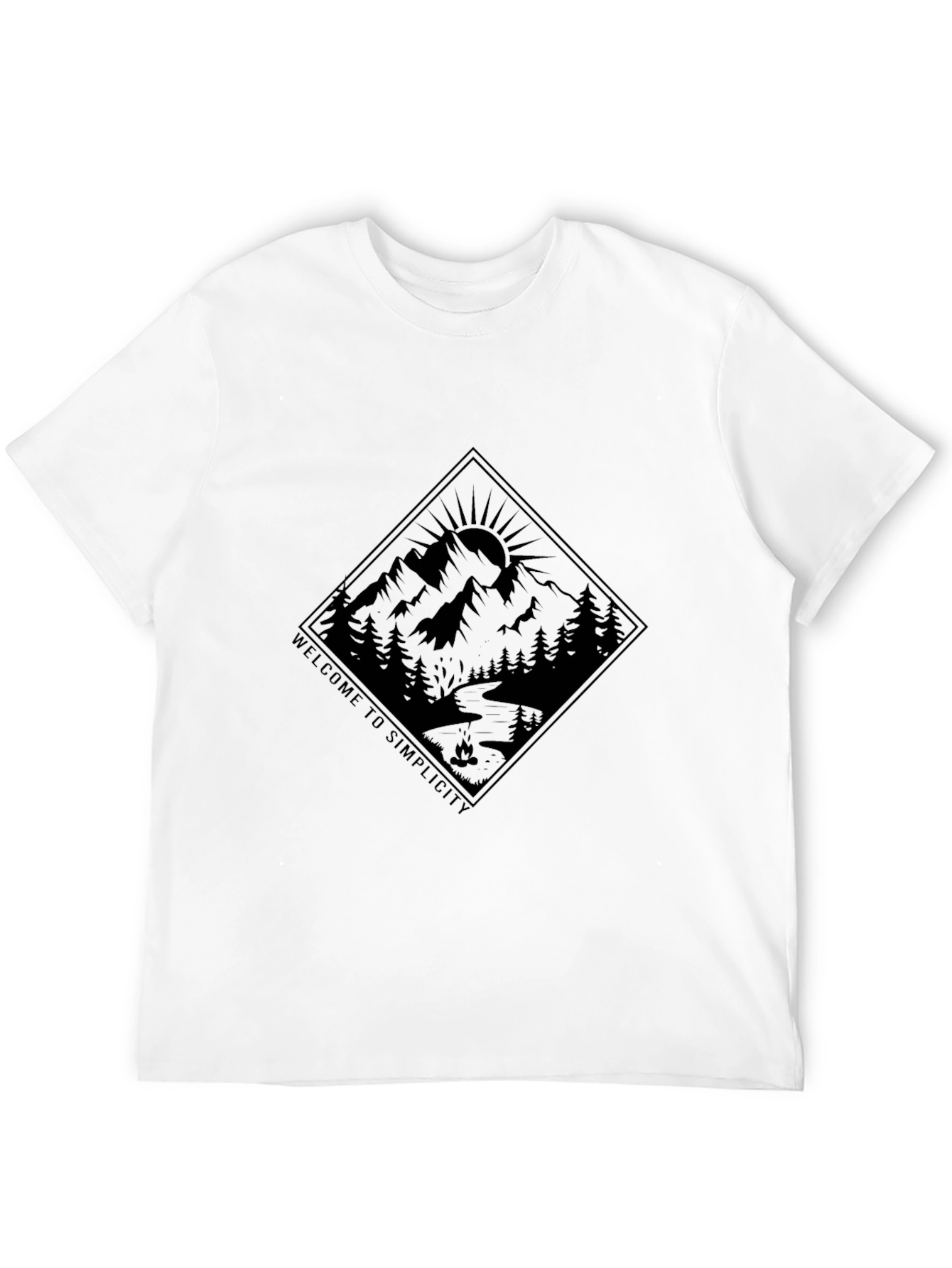 Welcome to Simplicity Graphic Tee - Black