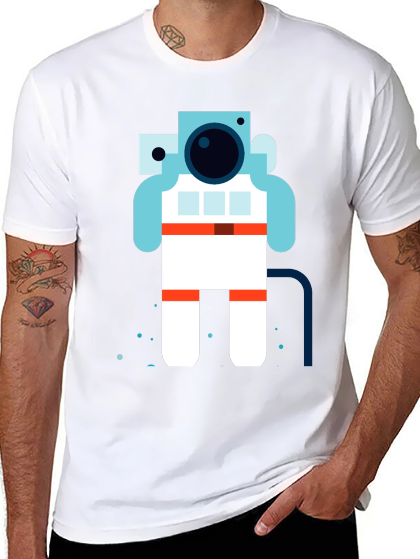 Astronaut Graphic Tee - Cool Space Design