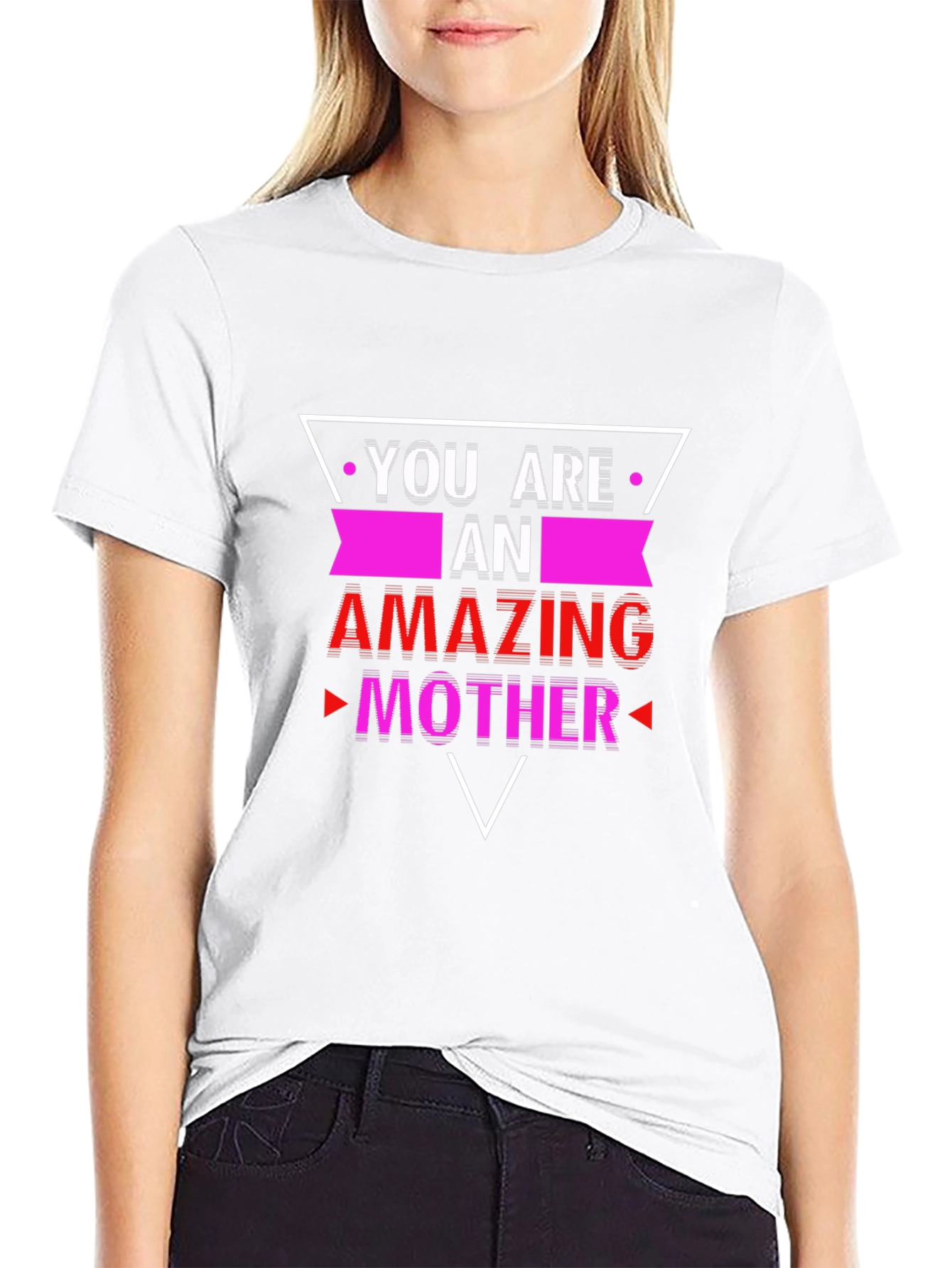 Amazing Mother Graphic Tee - Trendy Black T-Shirt