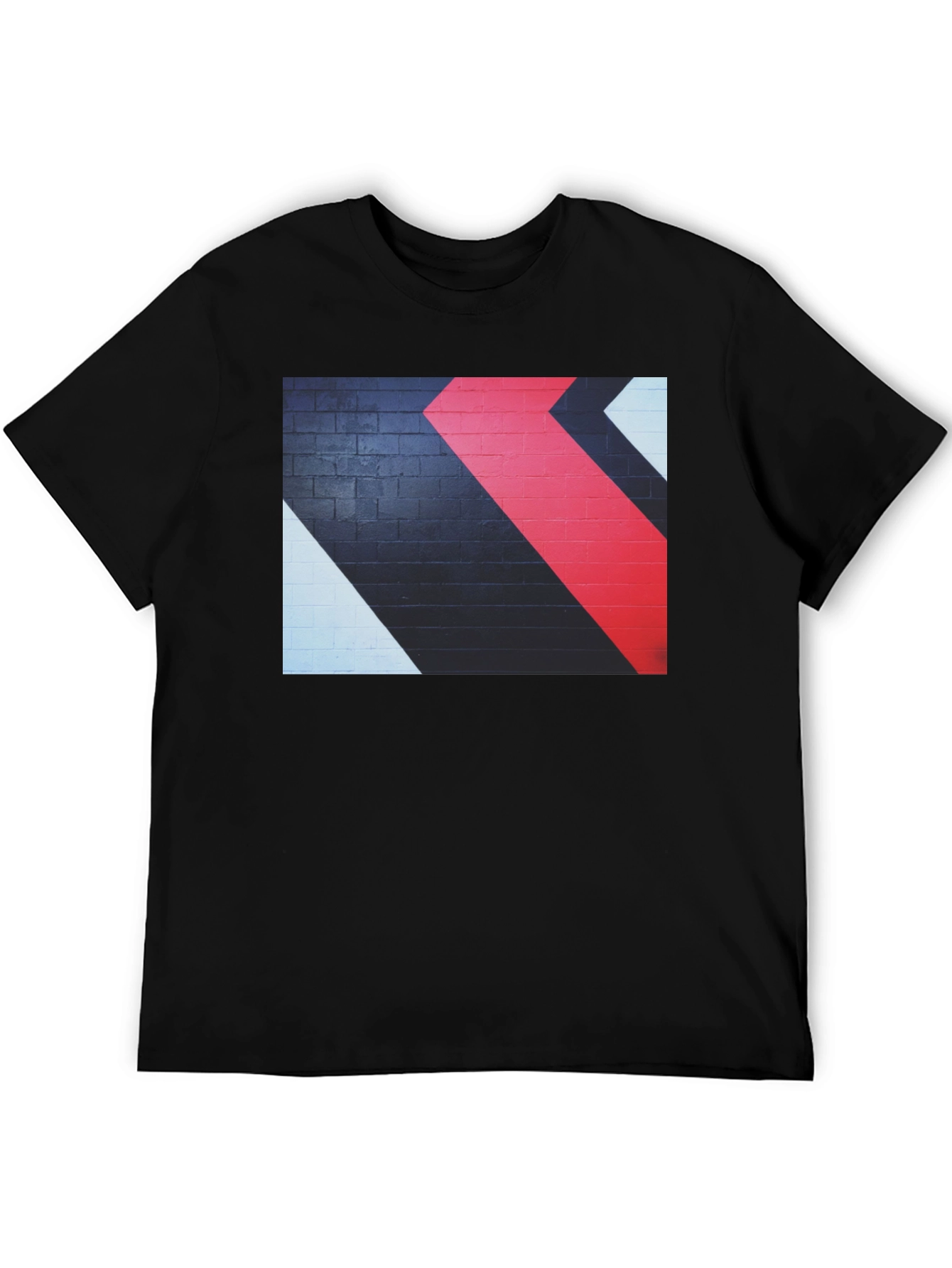 Abstract Arrow Graphic Tee - Black