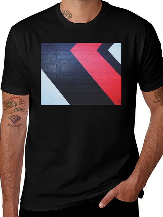 Abstract Arrow Graphic Tee - Black