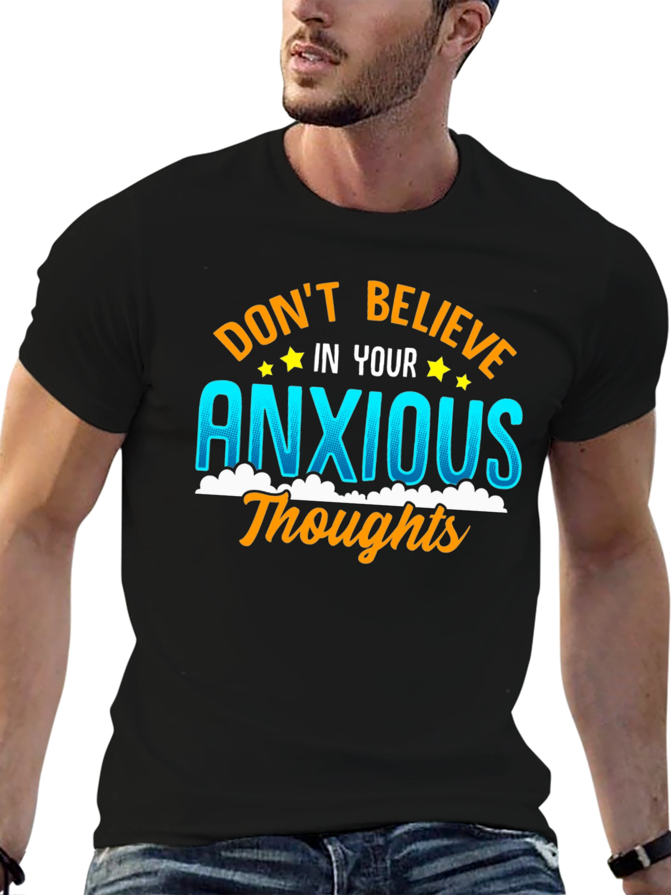 Anxious Thoughts Graphic Tee - Mental Health Awareness T-Shirt