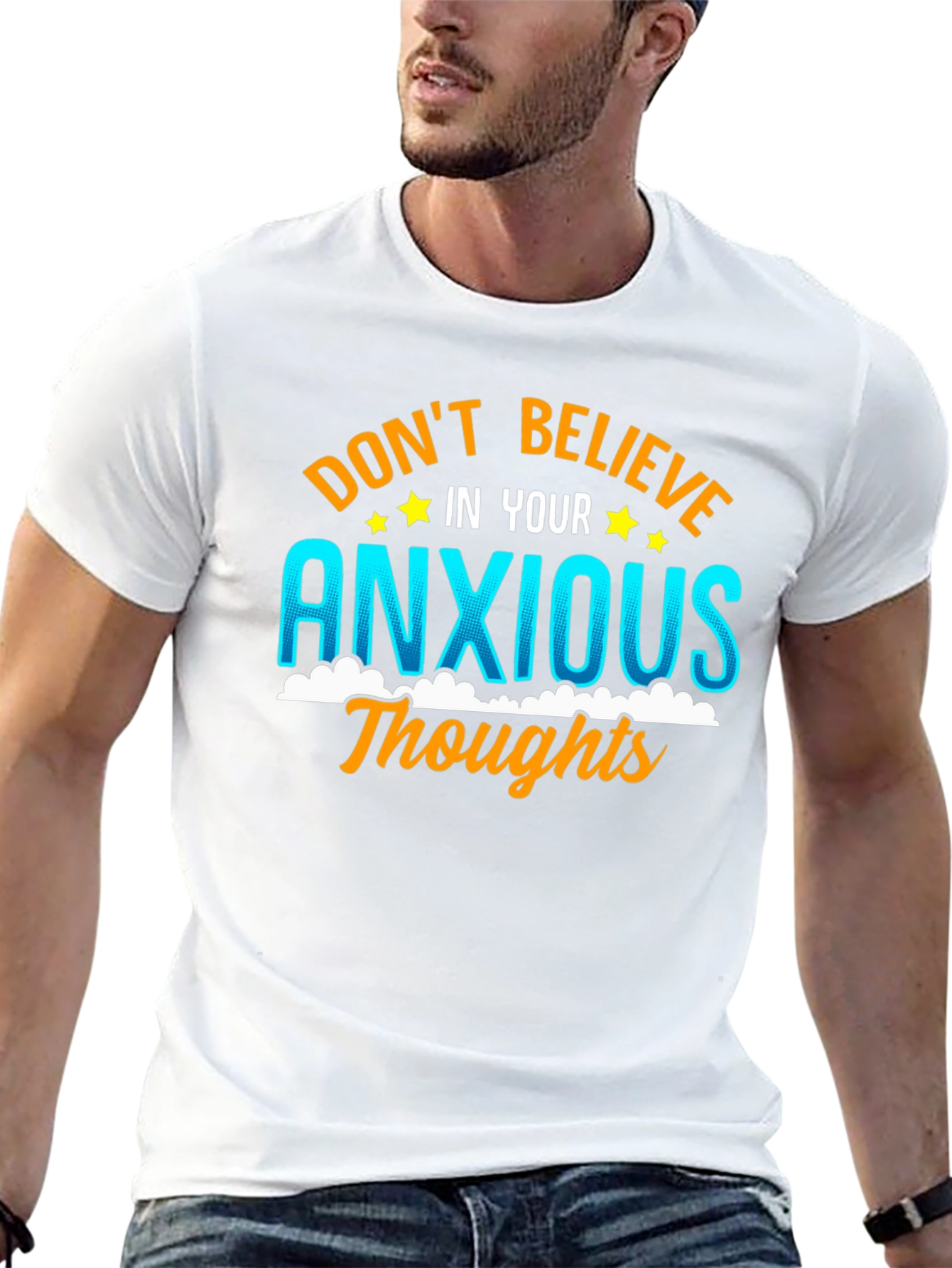 Anxious Thoughts Graphic Tee - Mental Health Awareness T-Shirt