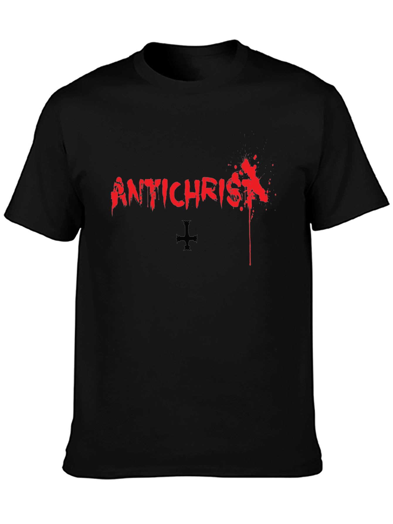 Antichrist Graphic Print Black T-Shirt