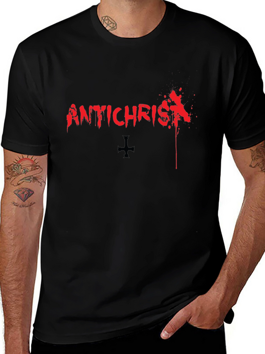 Antichrist Graphic Print Black T-Shirt