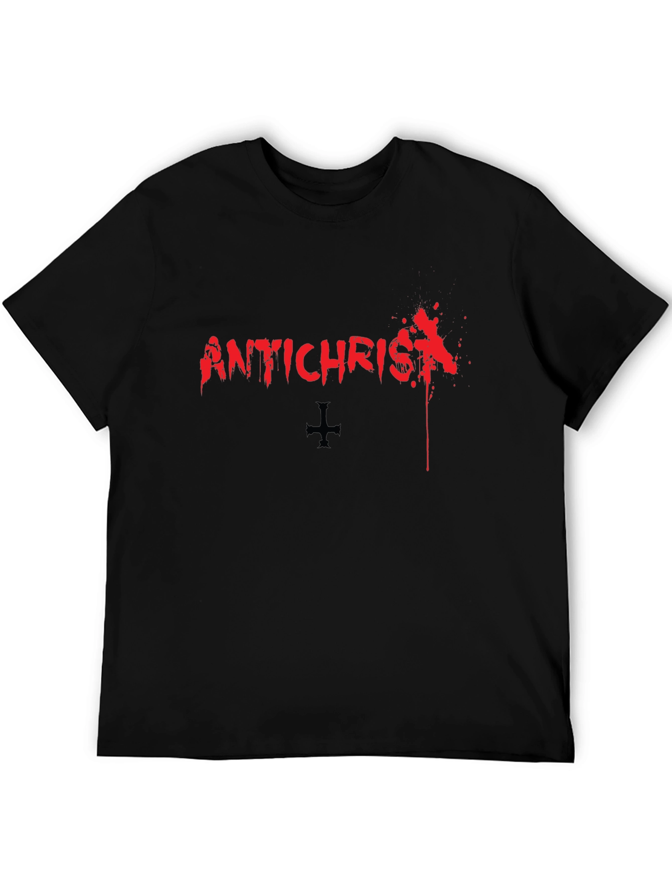Antichrist Graphic Print Black T-Shirt