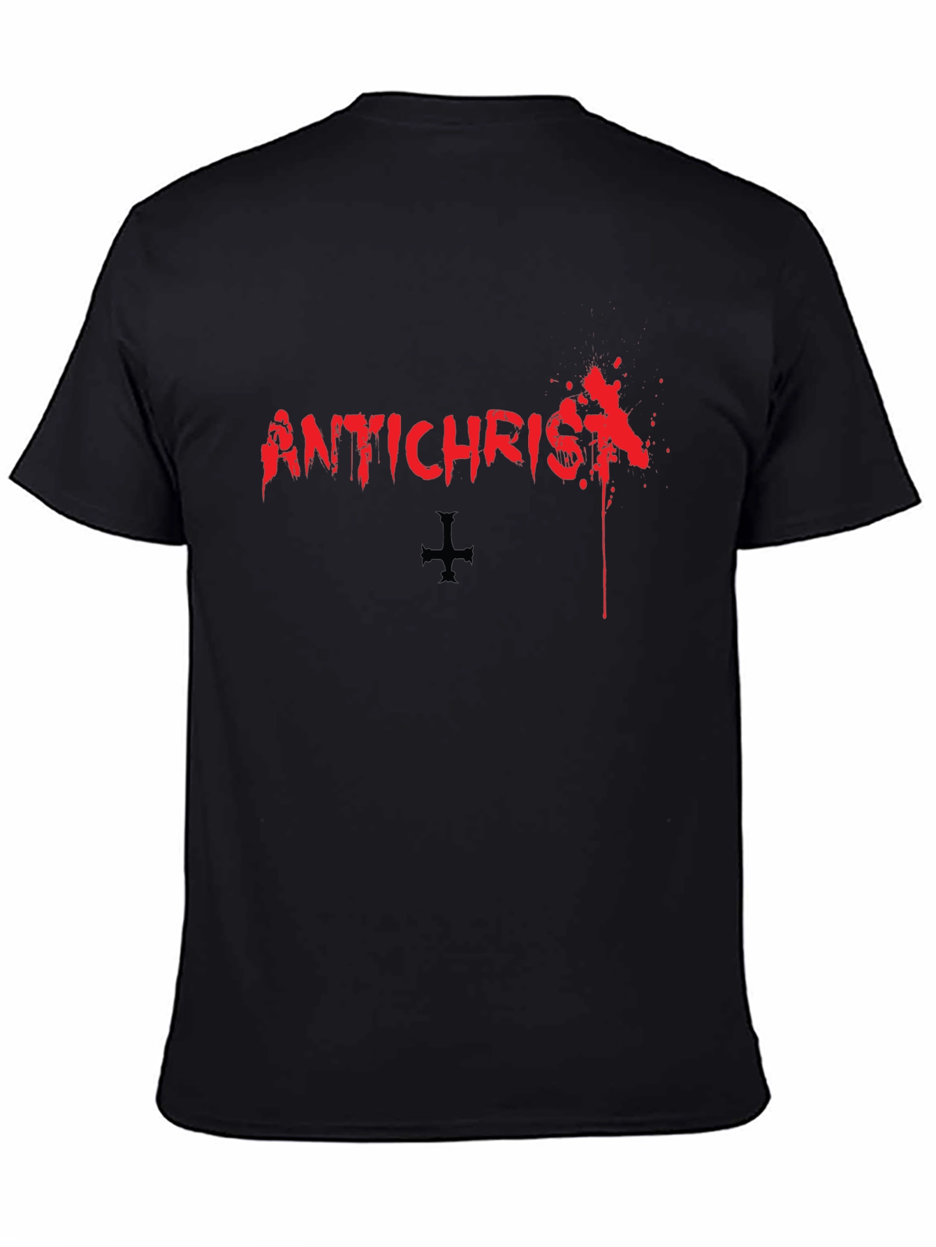 Antichrist Graphic Print Black T-Shirt